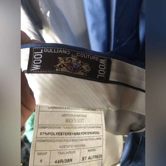 Gulliano Couture Wool 3-Piece Suit Brand New With Tag - Picture 11 of 15